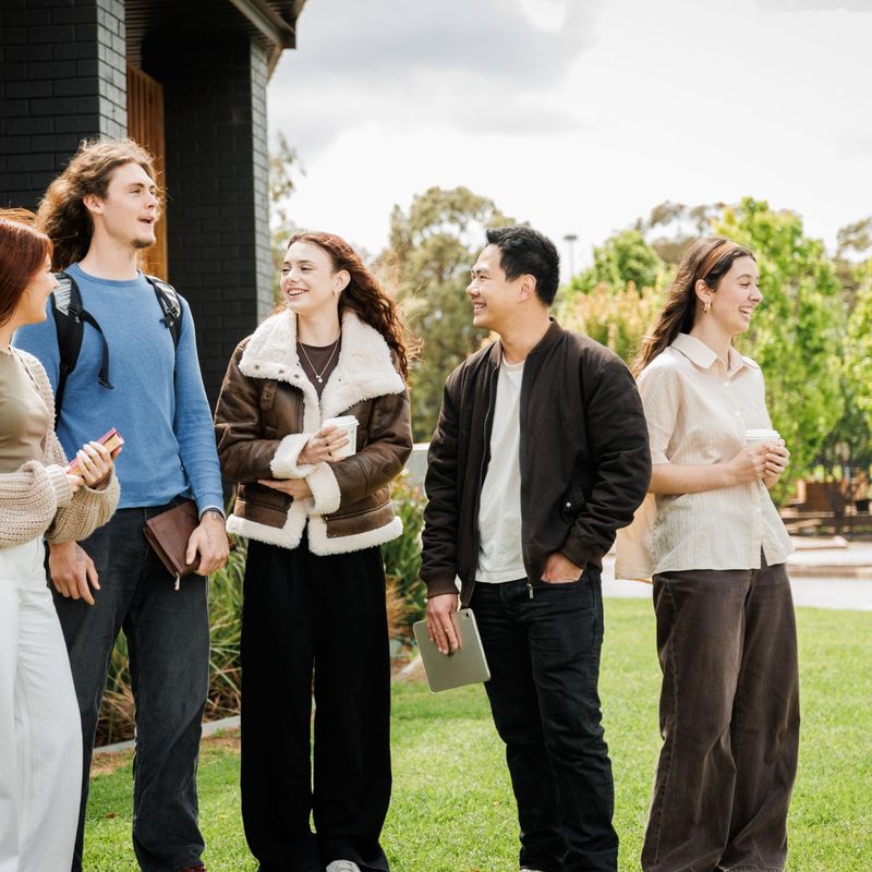 Group of students laughing together